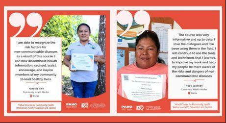 PAHO launches a virtual course to  capacity building of Community Health Workers of the Caribbean in Noncommunicable Diseases Prevention and Control